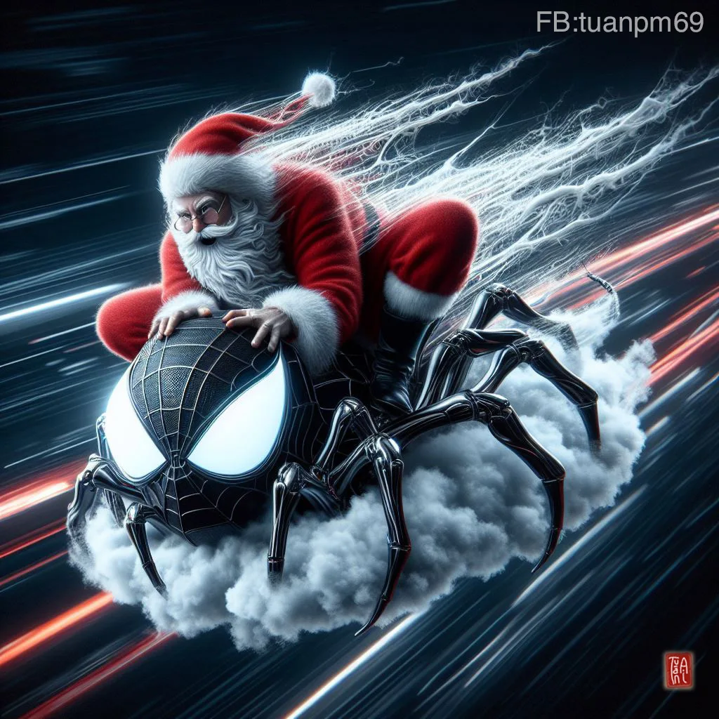 Superhero-style Santa Claus