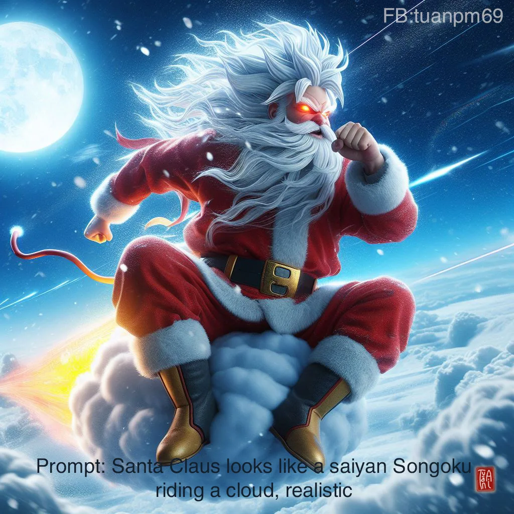 Superhero-style Santa Claus